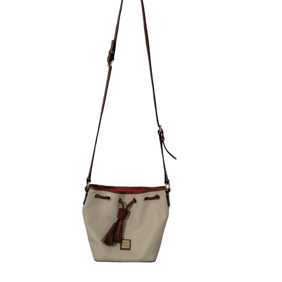 Dooney & Bourke Pebble Grain  Drawstring Shoulder Bag - Bone - Picture 4 of 13